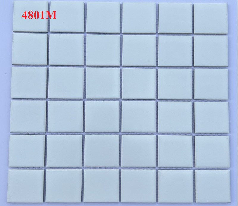 Gạch Mosaic Gốm Sứ Mờ 306x306mm Màu Trắng 4801M