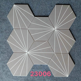 Gạch lục giác xám đậm 200x230x115mm mã M23203