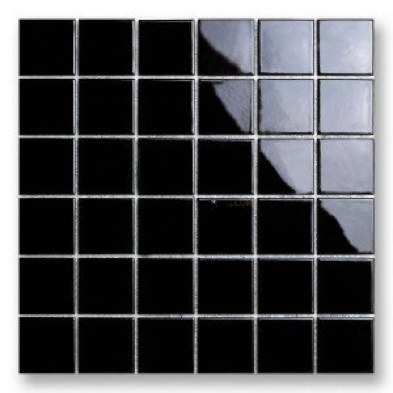 Gạch mosaic gốm đen 48x48 mã NGM_TCY4808_FJI