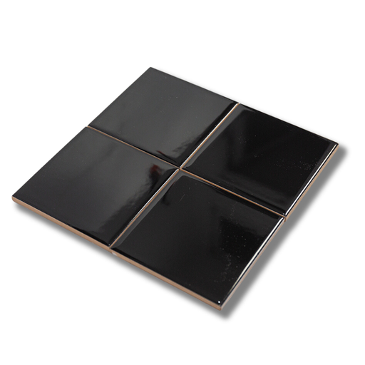 Gạch thẻ đen bóng phẳng 100x100mm mã M1107