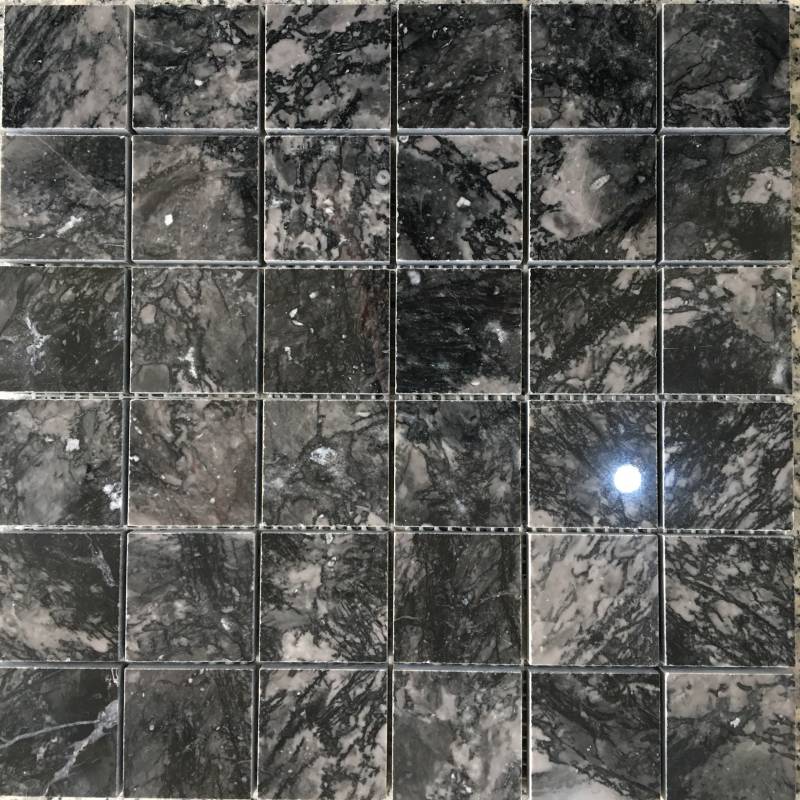 Mosaic đá tự nhiên, chíp 23x23, 23x48, 48x48 mix dăm kết trắng sữa mã Y34F11M16