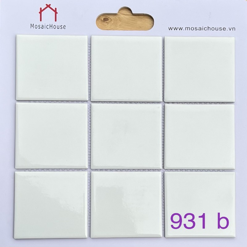 Gạch Mosaic vỉ trắng bóng 97x97mm mã 931B