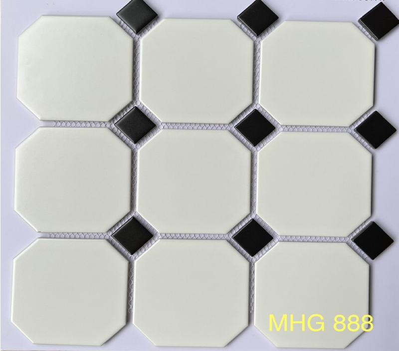 Gạch Mosaic Bát Giác Trắng MHG 888