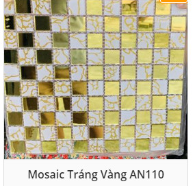 Gạch Mosaic Tráng Vàng AN110