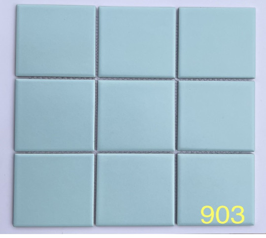 Gạch Mosaic men mờ 100x100mm màu xanh biển nhạt MHG 903