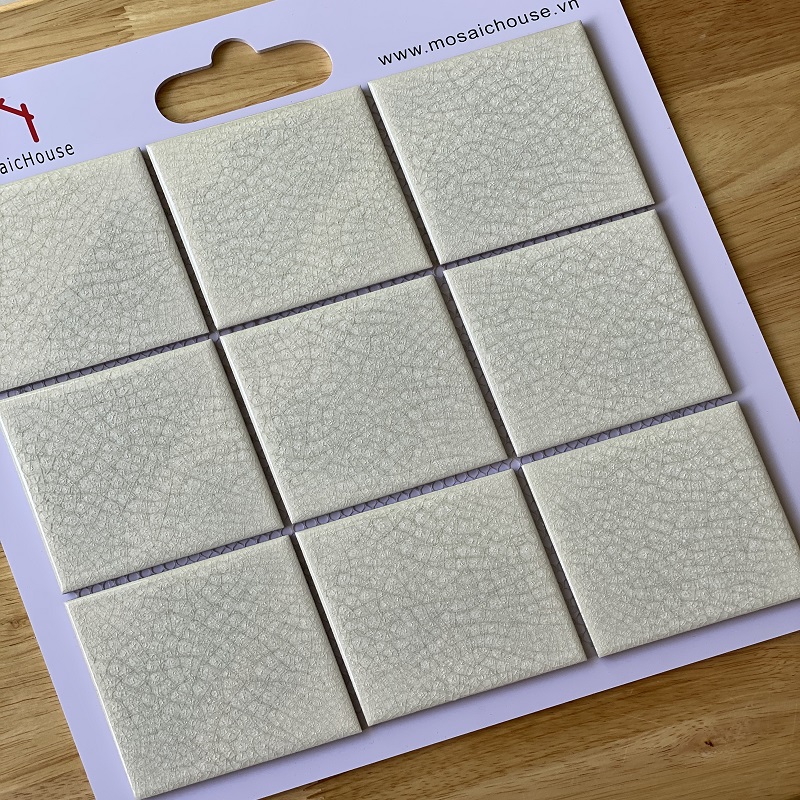 Gạch Mosaic gốm men rạn chip KT 100x100mm mã 100031