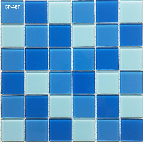Gạch Mosaic kính chip KT 48x48mm mã GP-48F