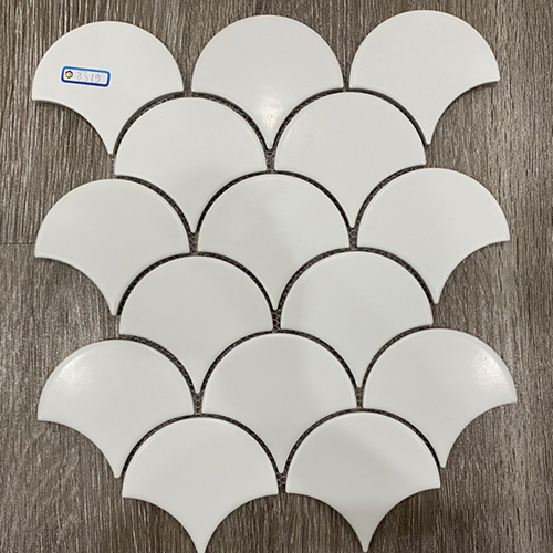 Mosaic vãy cá trắng mờ mã S8519