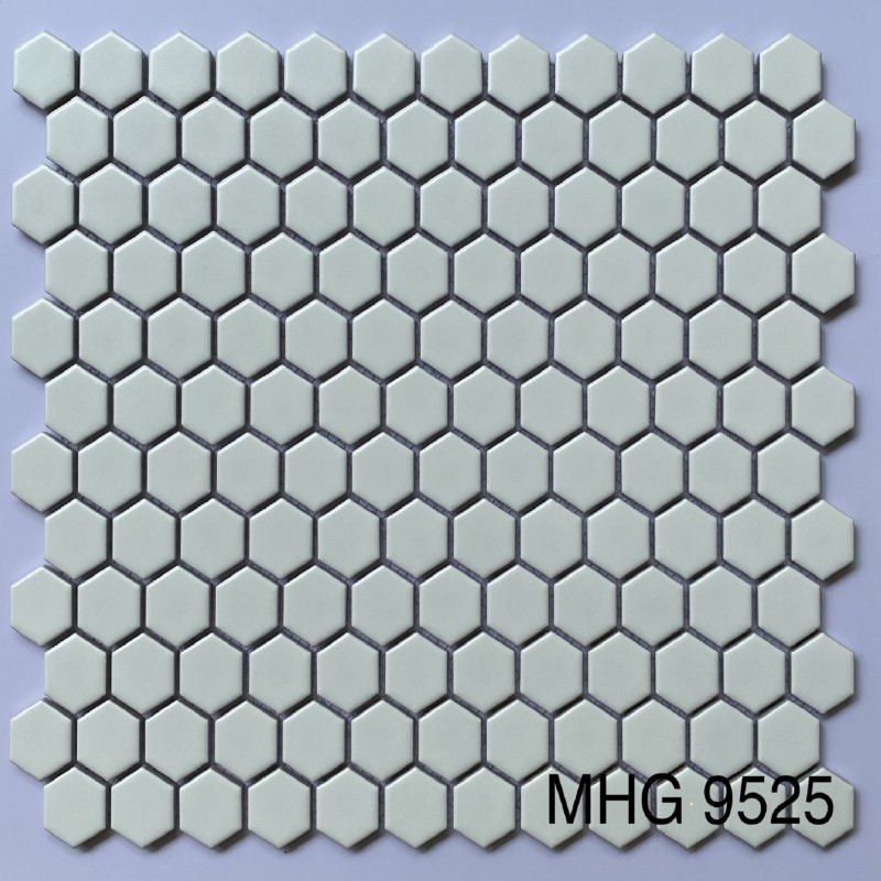 Gạch mosaic lục giác nhỏ màu trắng