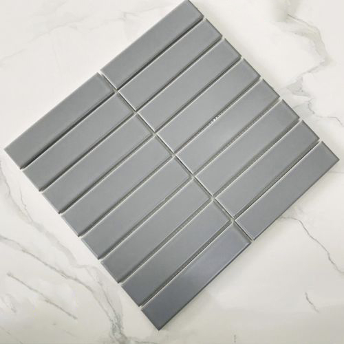 Gạch Mosaic thẻ que xám mờ (306)
