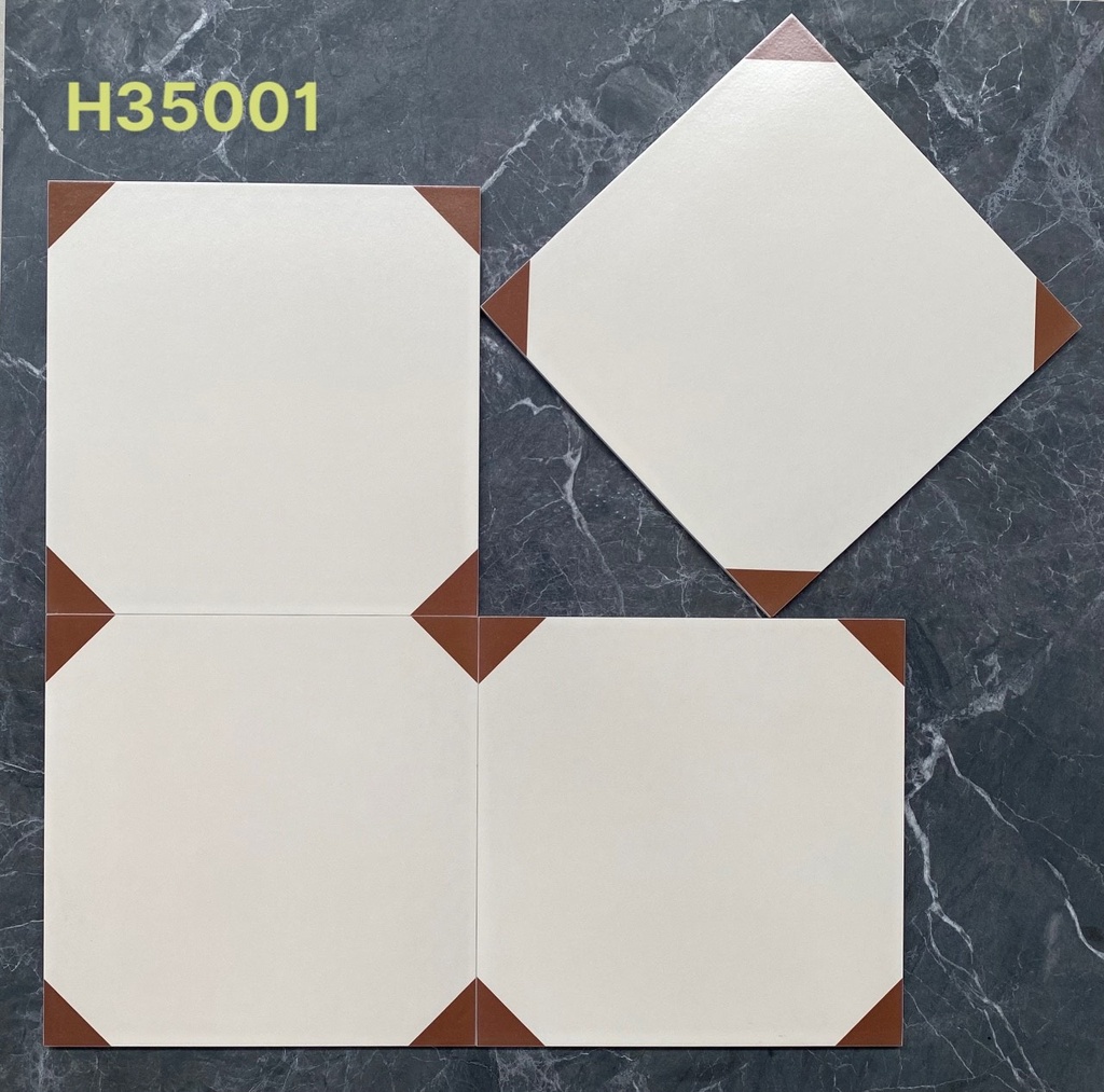 Gạch bông Trung Quốc, men mờ xương porcelain, KT 300x300, H35001(H32100) (1 hộp/14 viên/1,26m2)