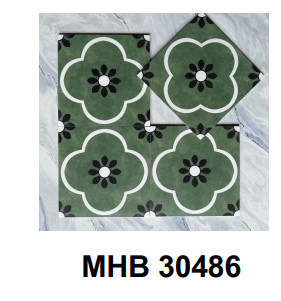 Gạch bông Trung Quốc, men mờ xương porcelain, KT 300x300mm, KB003 (1 hộp/11 viên/1m2)