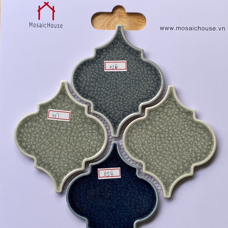 Mosaic Lồng Đèn Xanh Đen Xám
