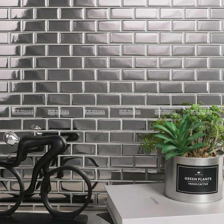 Gạch khảm kính hiện đại phòng tắm 23x48mm
