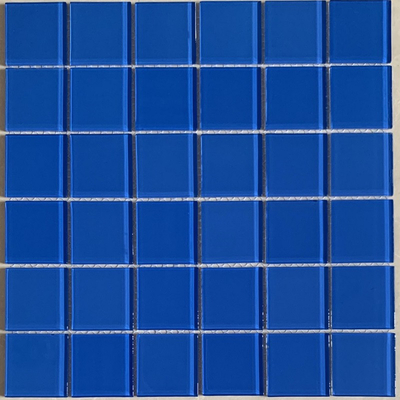 Gạch mosaic thủy tinh nhập khẩu, Thủy tinh, KT viên  48mm x 48mm, KT vỉ 300mm x 300mm, MH 4802 (1 thùng 22 vĩ = 2m2)