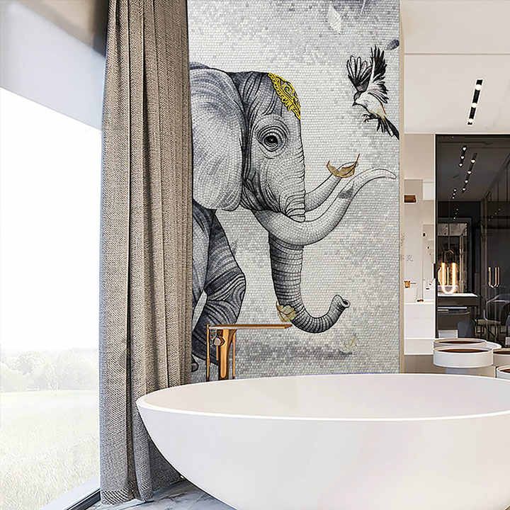 Gạch khảm kính hiện đại 80x160cm cho bể bơi hoặc trang trí tường nhà bếp