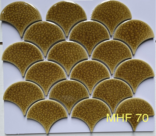 [MHF 70] Gạch Mosaic vãy men rạn màu vàng MHF 70