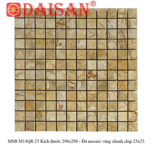 [MSB M14QR.23] Đá mosaic Màu Vàng Chanh BS 23x23 MSB M14QR.23