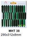 Gạch Mosaic tranh trí hình que diêm xanh lá MHT 38