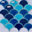 Gạch Mosaic vảy cá mix xanh MHF 29(9016+025+011)