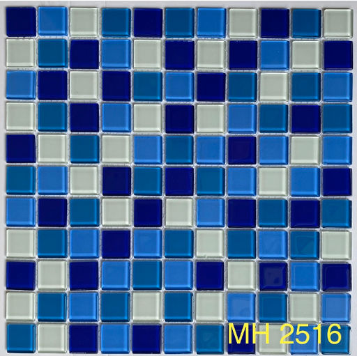 [MH 2516] Gạch Mosaic thủy tinh chip 25x25x4 MH 2516