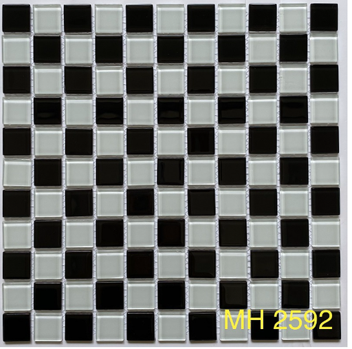 [MH 2592] Gạch Mosaic thủy tinh viên 25x25mm mã MH 2592