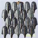Gạch Mosaic lông vũ xanh xám MHL 78