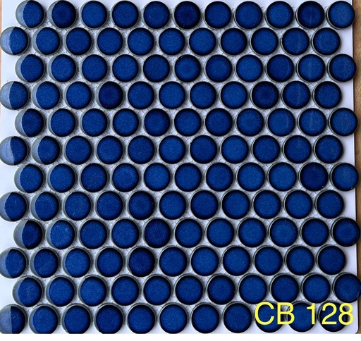 [CB 128] Gạch Mosaic bi tròn xanh CB 128