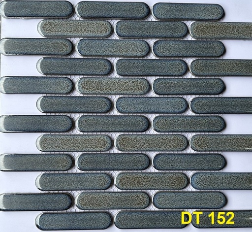 [DT 152] Gạch Mosaic que đũa đầu tròn  xám DT 152