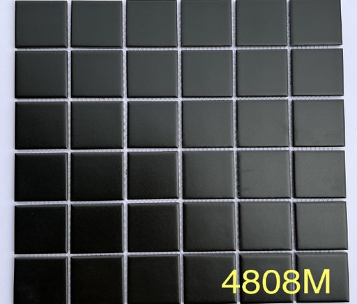 [VGM-702] Gạch Mosaic gốm sứ đen mờ 4808M