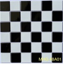Gạch Mosaic Gốm Sứ Mix Trắng Đen MHG 48A01