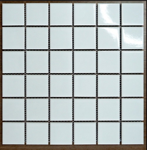 [G001] Gạch Mosaic trắng bóng viên 47x47x7mm mã G001