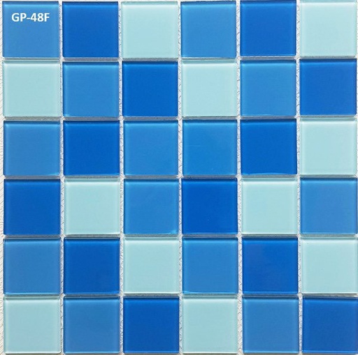 [GP-48F] Gạch Mosaic kính chip KT 48x48mm mã GP-48F