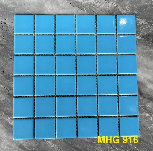 [MHG 916] Gạch Mosaic Gốm Sứ Màu Xanh MHG 916