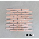 Gạch Mosaic que đũa đầu tròn màu hồng