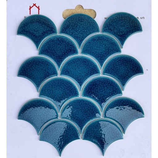 [MHF8966] Gạch Mosaic Vảy Cá Rạn 2 lớp  MHF 8966