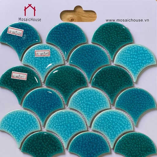 [MHF9002] Gạch Mosaic Vảy Cá Rạn 2 lớp MHF 9002