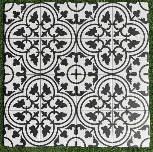 [KL-2008] Gạch Bông Trung Quốc, men mờ xương porcelain, KT 200x200, KL-2008 (1 hộp/25 viên/1m2)