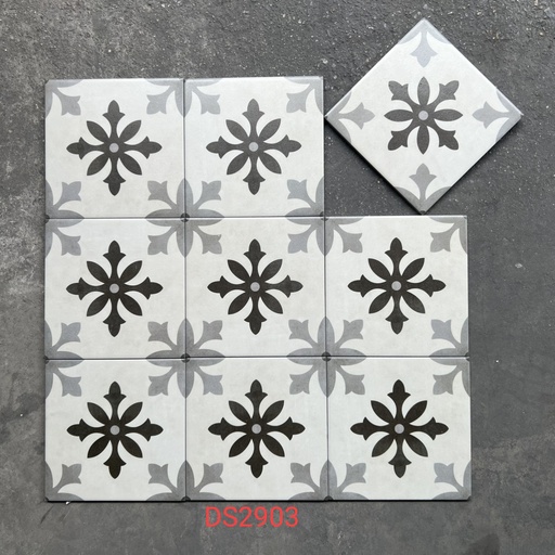 [DS2903] Gạch Bông Trung Quốc, men mờ xương porcelain, KT 200x200, DS2903 (1 hộp/25 viên/1m2)