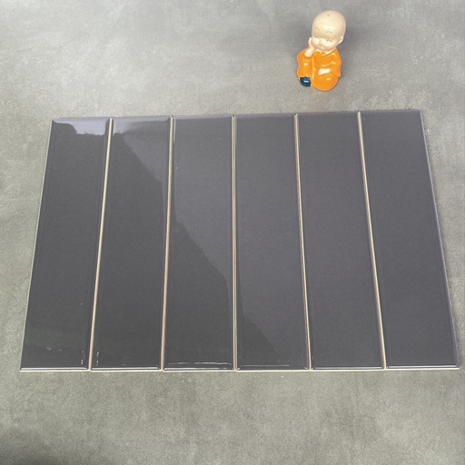 [STA50209] Gạch thẻ Việt Nam, Xám đậm bóng phẳng, KT 50x200 mm, STA50209, Hàng Ưu (1 hộp/ 100 viên/ 1m2)