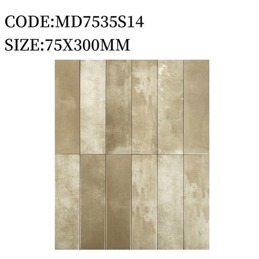 [MD7535S14] Gạch thẻ porcelain 75x300mm mã MD7535S14 (1h/1m/44v/19.5kg)