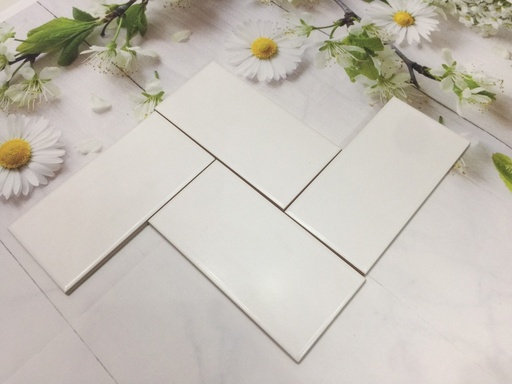 [DSH-M751500Y] Gạch thẻ vuông cạnh trắng men khô KT 75x150mm M751500Y