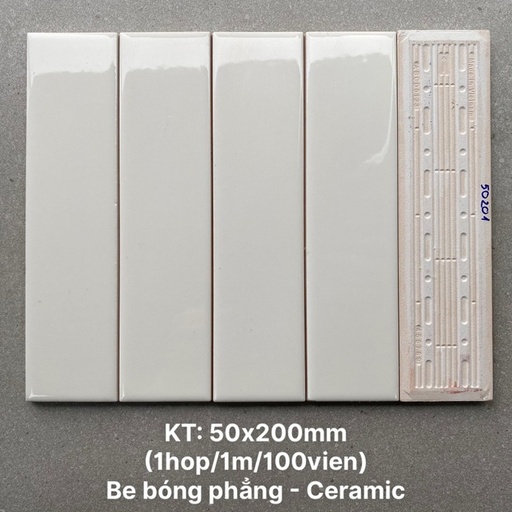 [DSH-PSTA50201] Gạch thẻ be bóng phẳng KT 50x200 PSTA50201