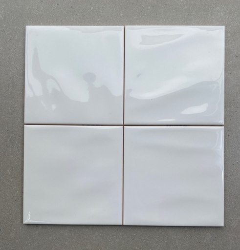 [DSH-WH0606P] Gạch thẻ trắng bóng lượn mặt 150x150mm mã WH0606P