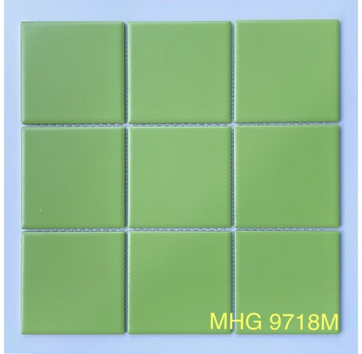 [DSH-9718M] Gạch Mosaic gốm 97x97mm xanh lá mờ MHG 9718M