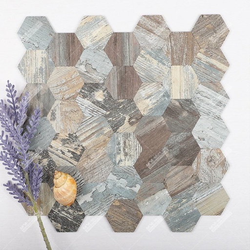 [101824998563] Gạch dán tường mosaic nhựa PVC tổng hợp hình lục giác cho nhà bếp