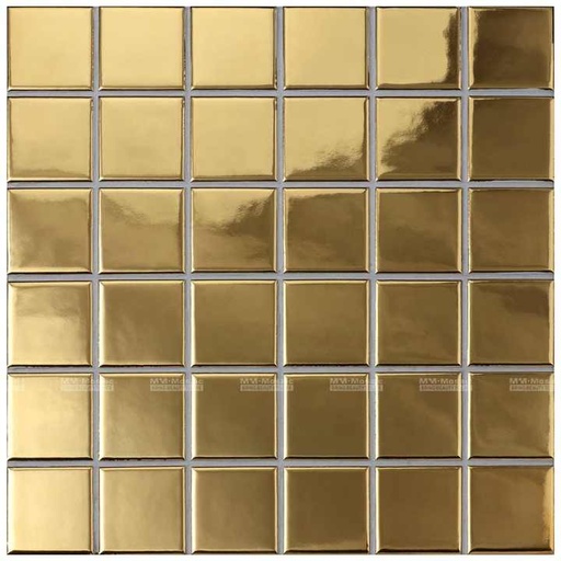 [106381278331] Gạch MOSAIC Vàng Bóng Loại Vuông 48x48mm