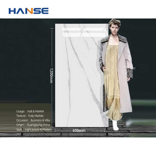 [104620329546] Gạch ốp tường men sứ giả cẩm thạch trang trí Carrara Panda White Gold Sands chống trơn 60x120