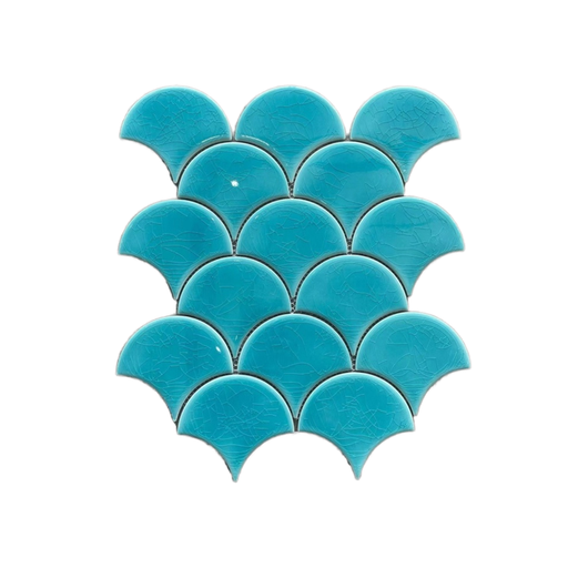 [10001115344587] Gạch khảm gốm màu xanh da trời 6mm hiện đại, chống vi khuẩn, chịu lửa