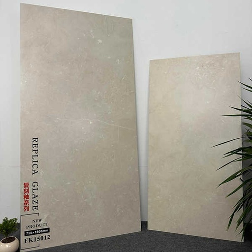 [106948687015] Gạch men sứ màu be, bề mặt mờ, kích thước 750x1500mm & 600x1200mm